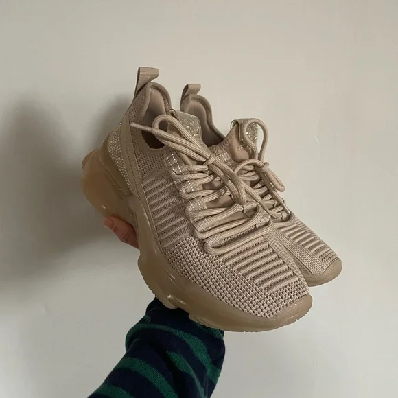 Steve Madden NY 90 Maxima Rhinestone Blush/Beige Women's Sneakers. - Picture 1 of 8